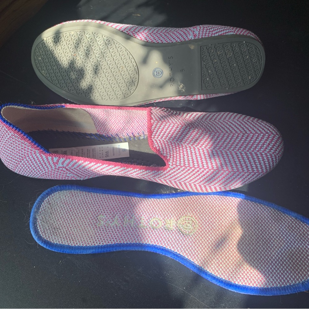 Purple and Periwinkle Herringbone Slip-On Shoes